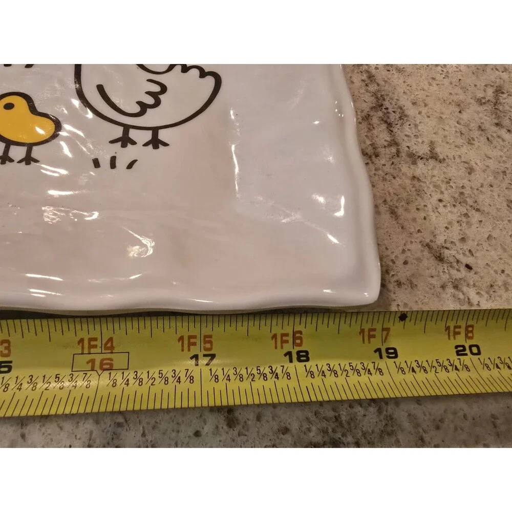 Hello Kitty Easter Melamine Serving Tray Bunny Chick Egg Platter Sanrio 18